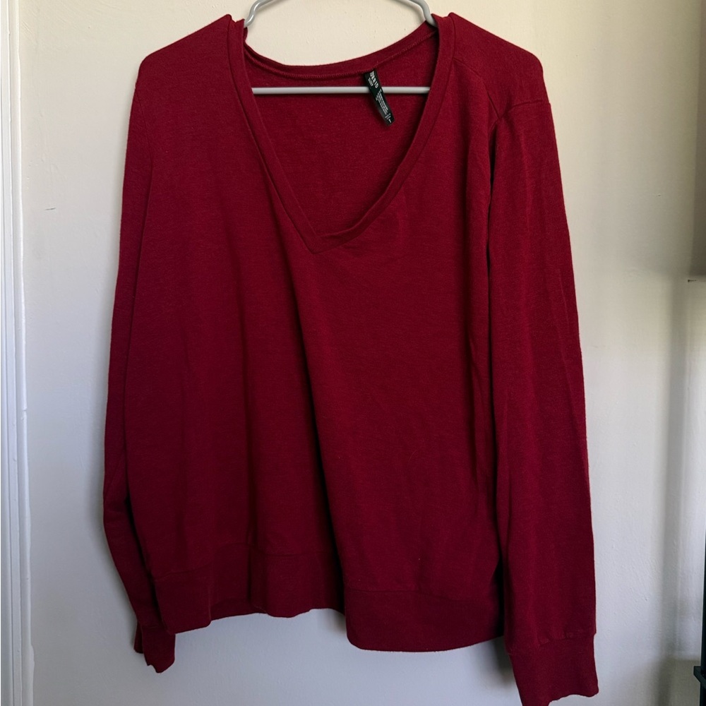 torrid Deep Red V-Neck Top